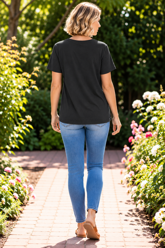 Simple Days Boyfriend Tee - Black