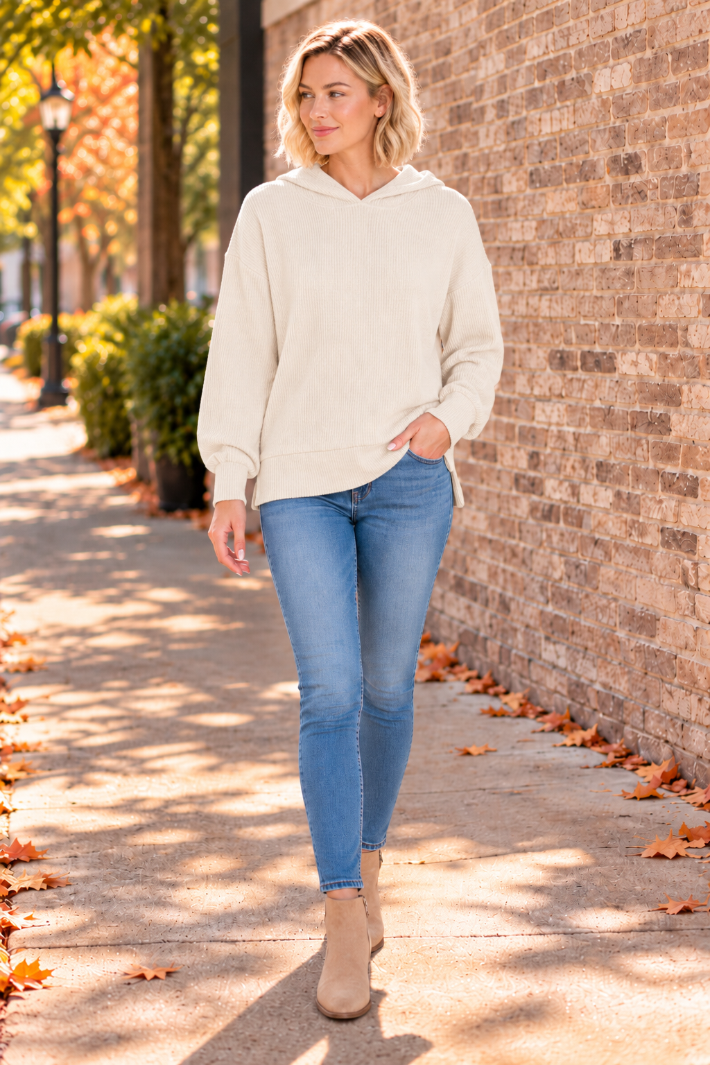Soft Spot Hooded Top – Oatmeal