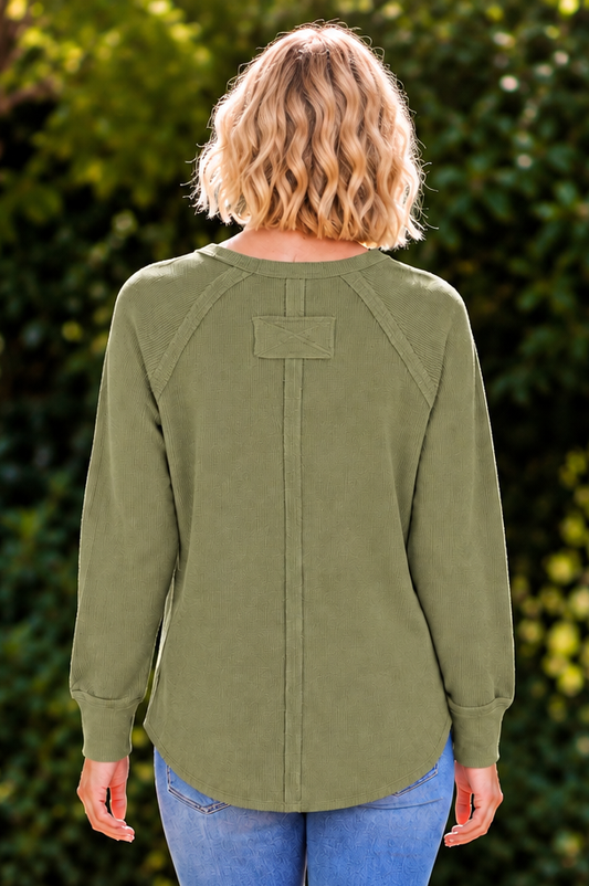 Take It Easy Top - Light Olive