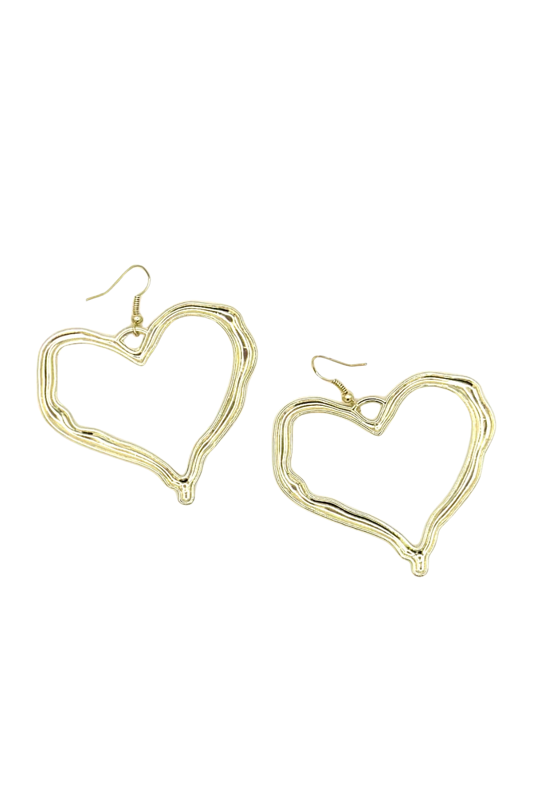 Crushin’ On You Heart Earrings – Bright Gold