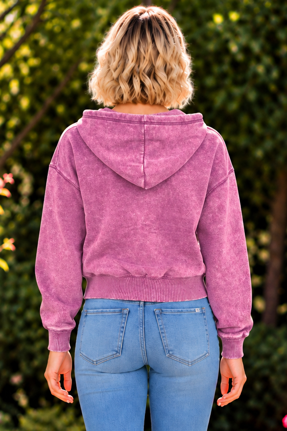 Don't Forget Me Hoodie - Light Plum