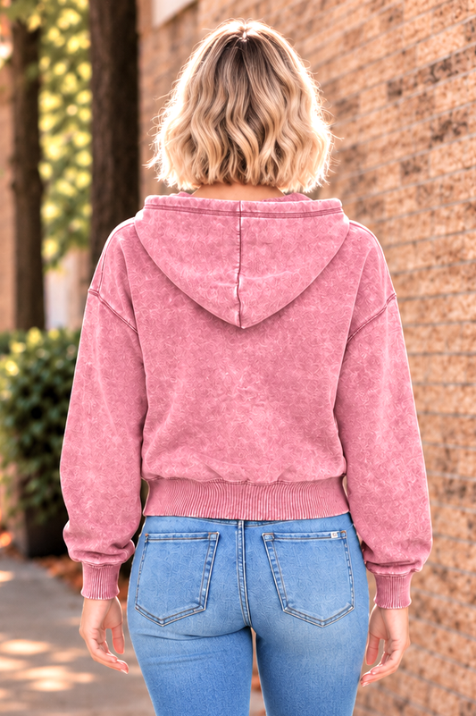 Don't Forget Me Hoodie - Light Rose