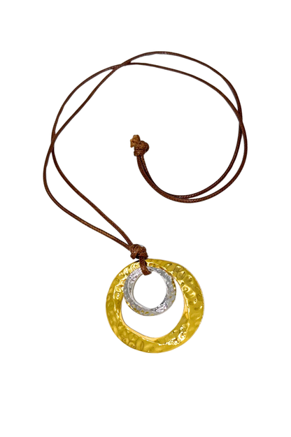 Going In Circles Necklace – Gold & Silver