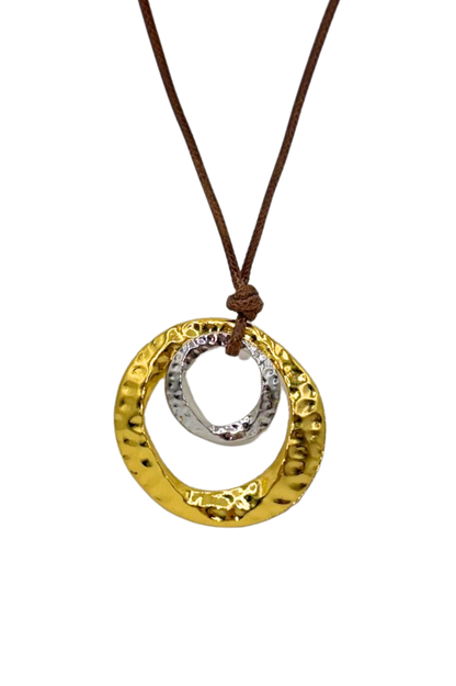 Going In Circles Necklace – Gold & Silver