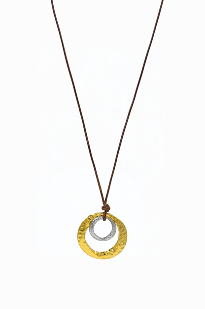 Going In Circles Necklace – Gold & Silver