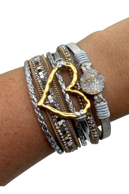 Hearts A Flutter Bracelet – Silver