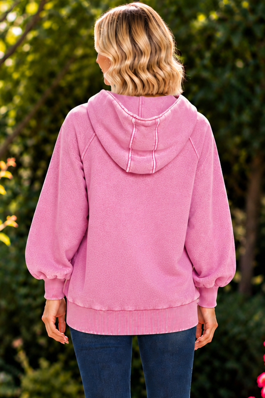 Let's Fall In Love Hoodie - Mauve