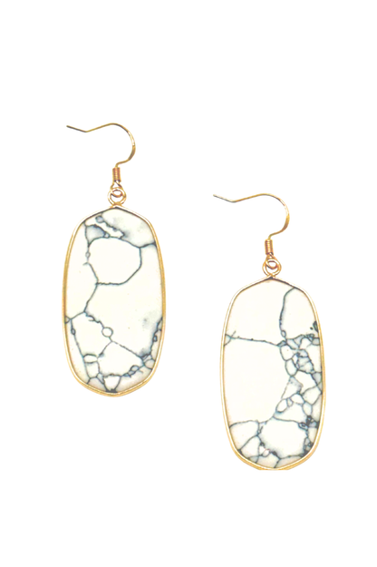 Natural Attraction Earrings – White Stone