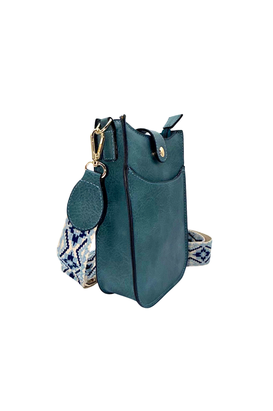 She’s So Lovely Phone Crossbody – Dusty Teal