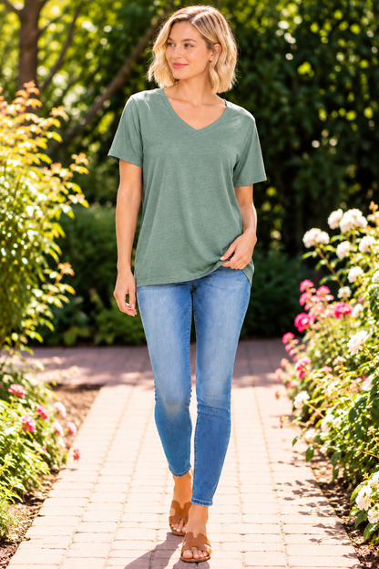 Simple Days Boyfriend Tee - Ash Jade