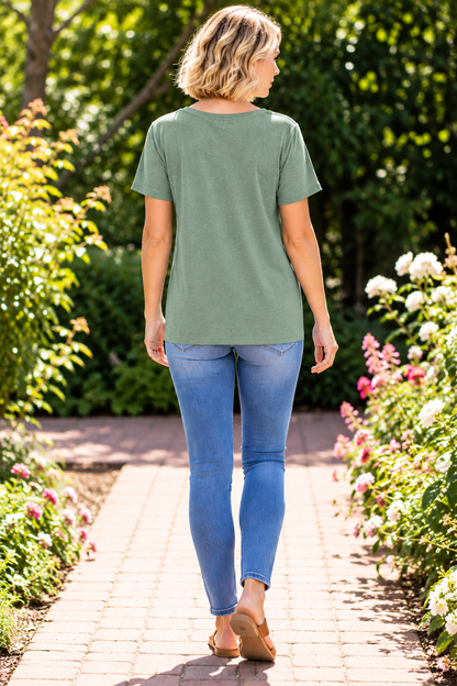 Simple Days Boyfriend Tee - Ash Jade