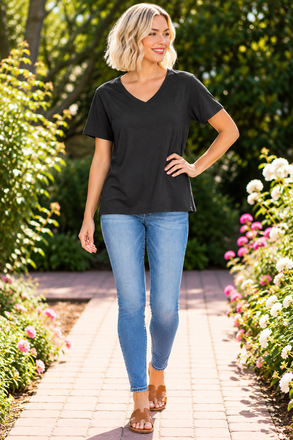 Simple Days Boyfriend Tee - Black