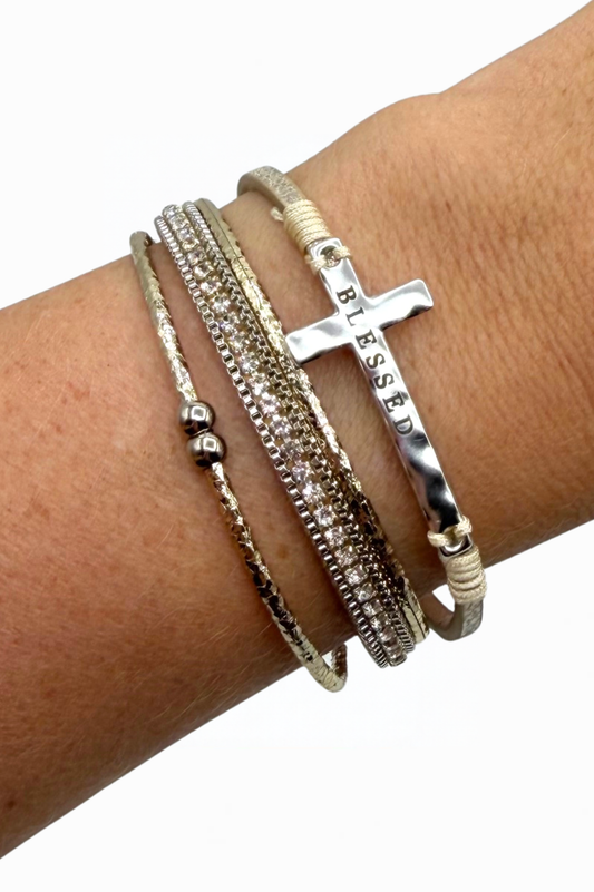 Simply Blessed Bracelet – Silver