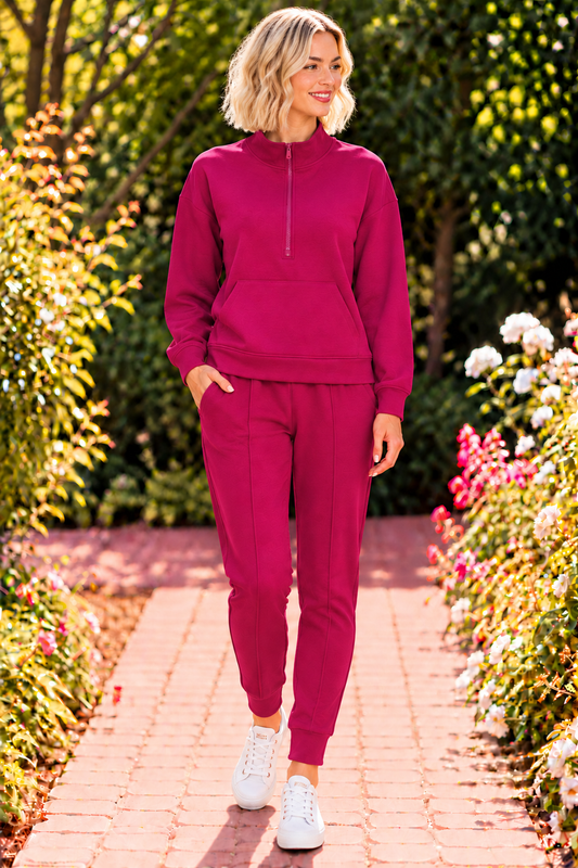 Weekender Pullover & Jogger Set - Cabernet