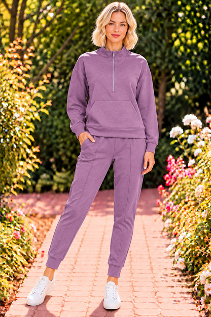 Weekender Pullover & Jogger Set - Light Eggplant